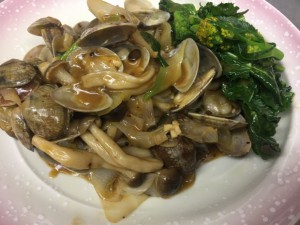 浅蜊の豆豉醬炒め