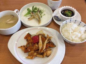 カボチャと柔らかい鶏胸肉の豆豉醬炒め