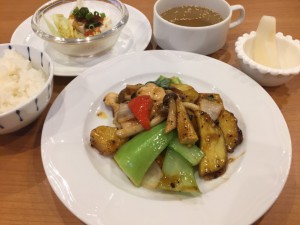 秋野菜と国産鷄の豆豉醬炒め